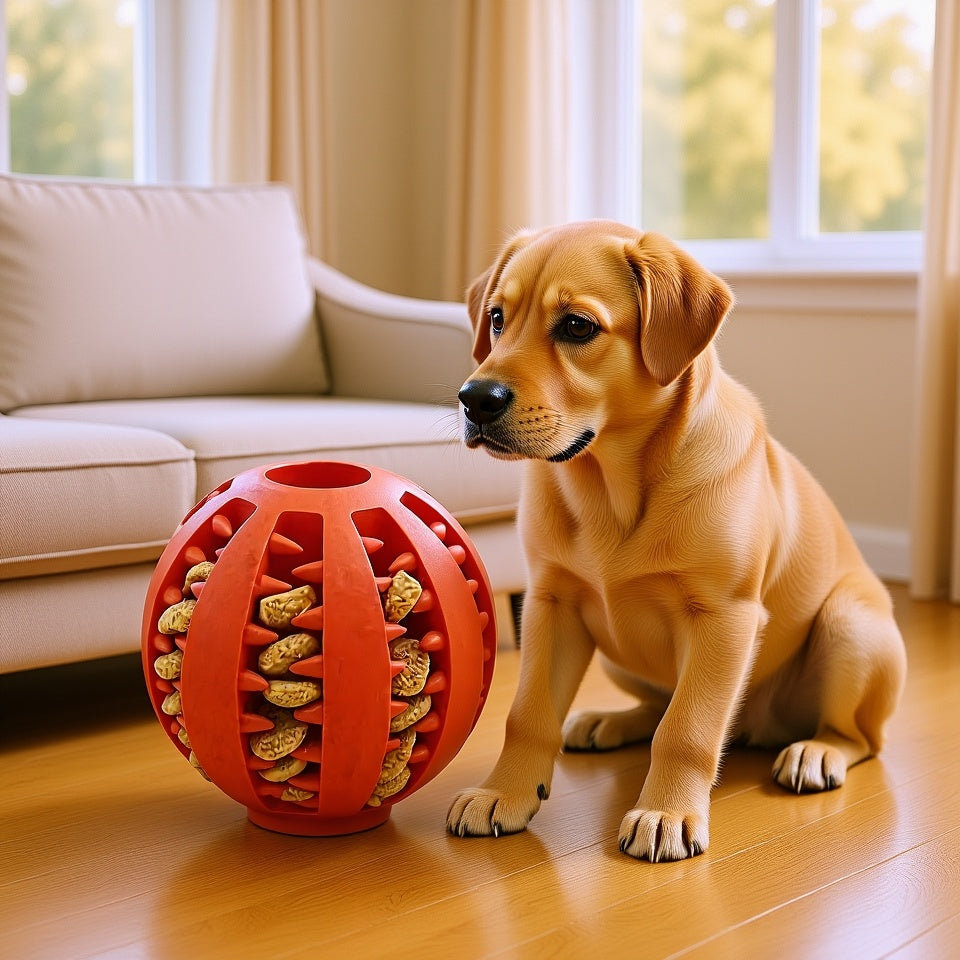 The Chew Ball That Cleans Teeth & Feeds Treats